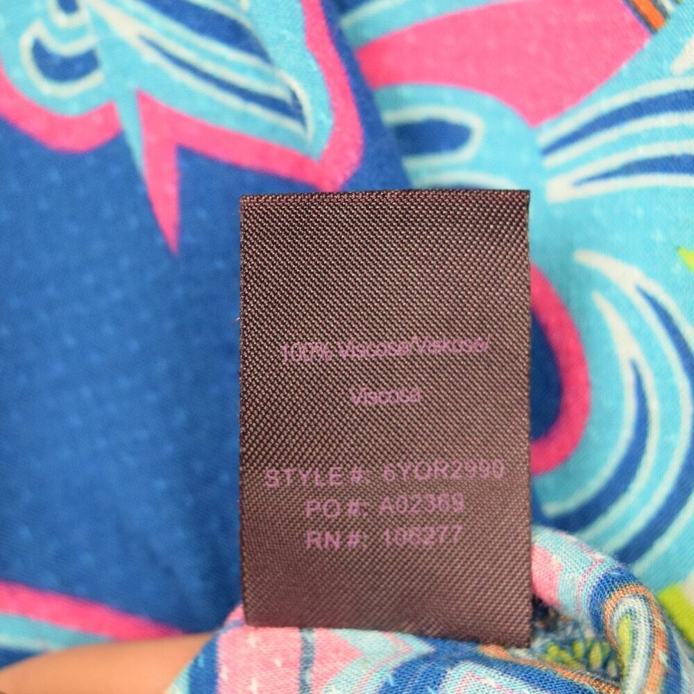 HALE BOB MULTI-COLOR BLUE GEOMETRIC SLEEVELESS TOP - Picture 9 of 9
